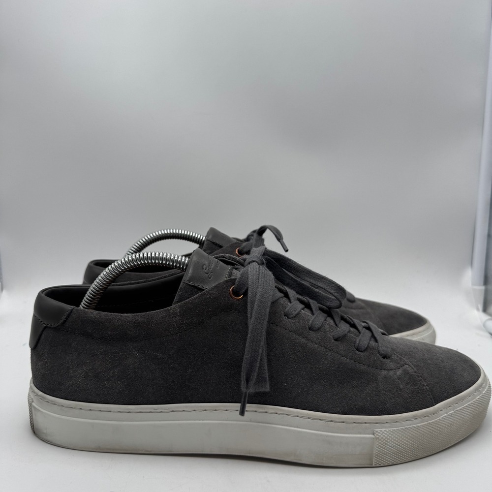 Good Man Brand Edge Lo Top Sneaker Grey Suede Lace Up‎ Italy Men's Size 9.5
